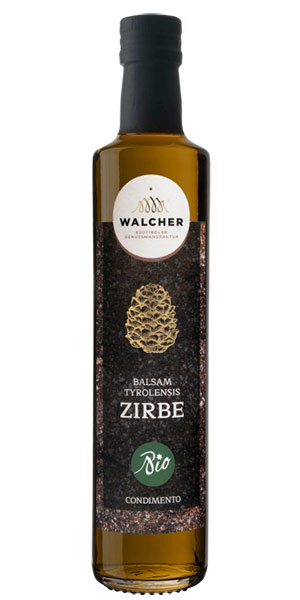 Walcher Essig Genussmanufaktur Balsam Tyrolensis Zirbe Condimento